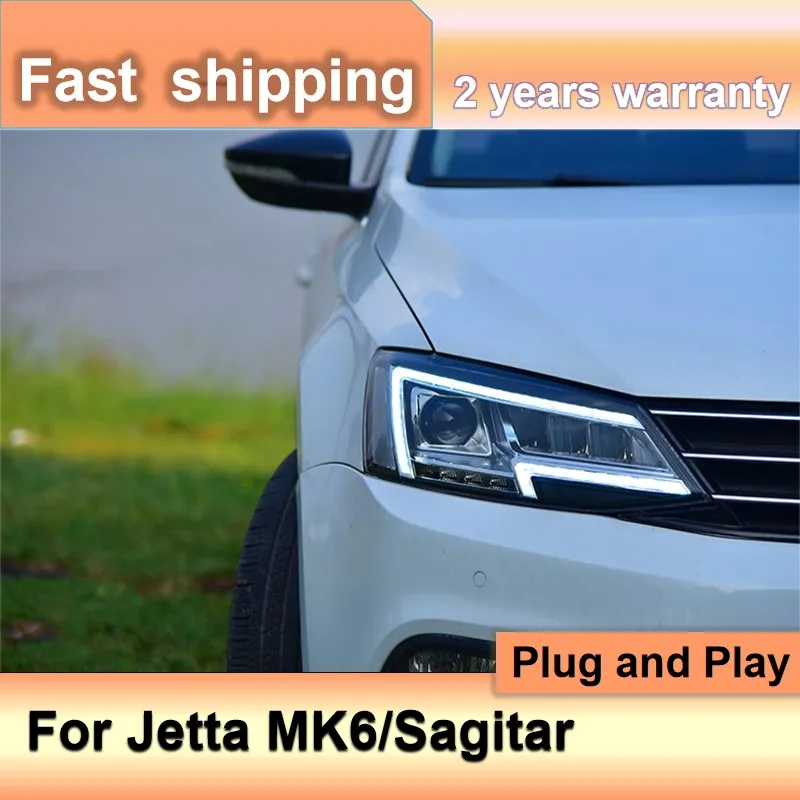 

Автомобильные аксессуары для VW Sagitar, фара 2012-2018 Jetta MK6, фары Volkswagen Jetta Sagitar MK6, фара DRL, указатель поворота