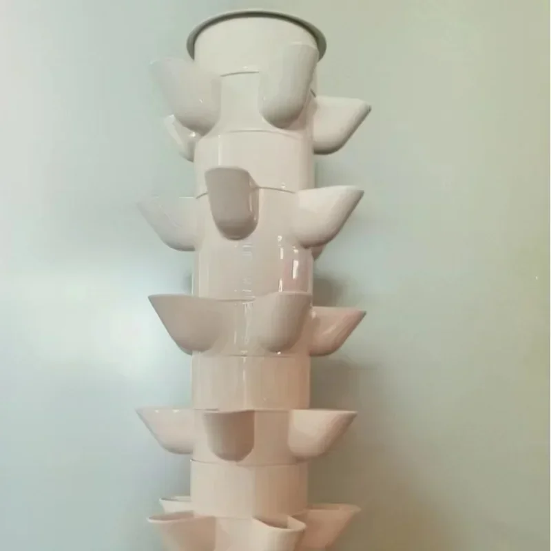 Hydroponic column tower Soilless cultivation Vegetable growing machine with plant lamp