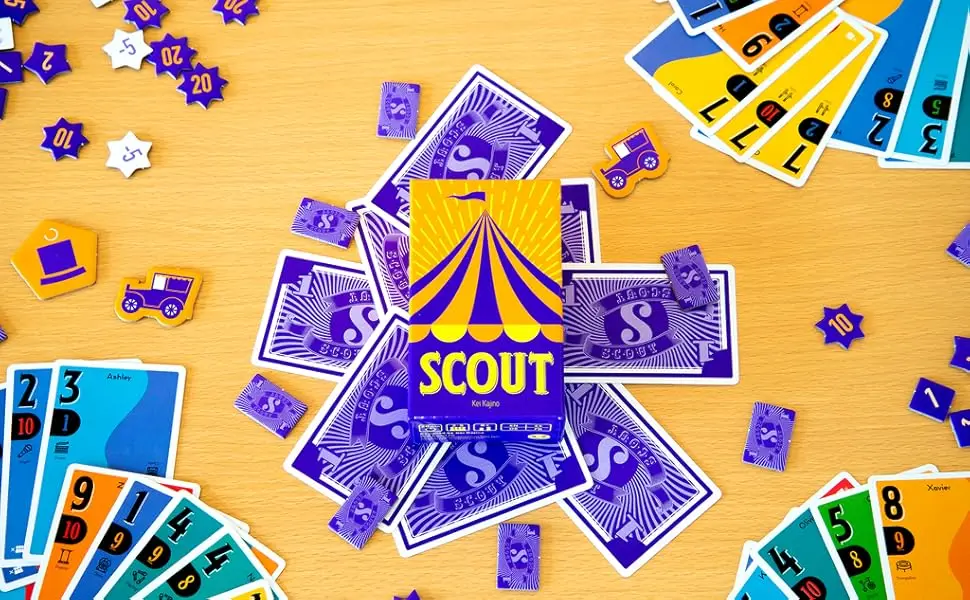 Scout Card Game • Moon Adventure • Startups Strategy • Moving Wild • A Fake Artist • Maskmen • Deep Sea Adventure • Party Game