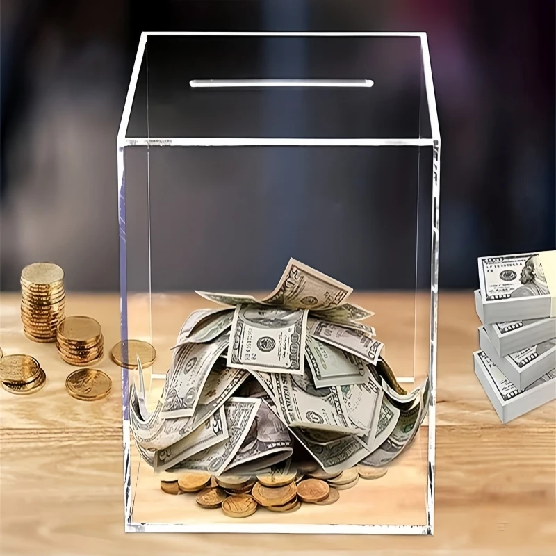 

1Pc Adult Piggy Bank, Transparent Acrylic Can Not Open Piggy Bank, Cash Box, Adult Piggy Bank Halloween/Thanksgiving/ Gifts