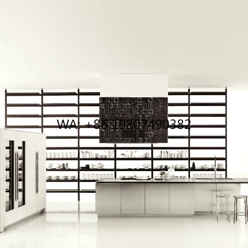 

European Grey Smart Kitchen Cabinet, Whole House Customization, Modern Storage Cabinet for Home Kitchen Interior Decoration