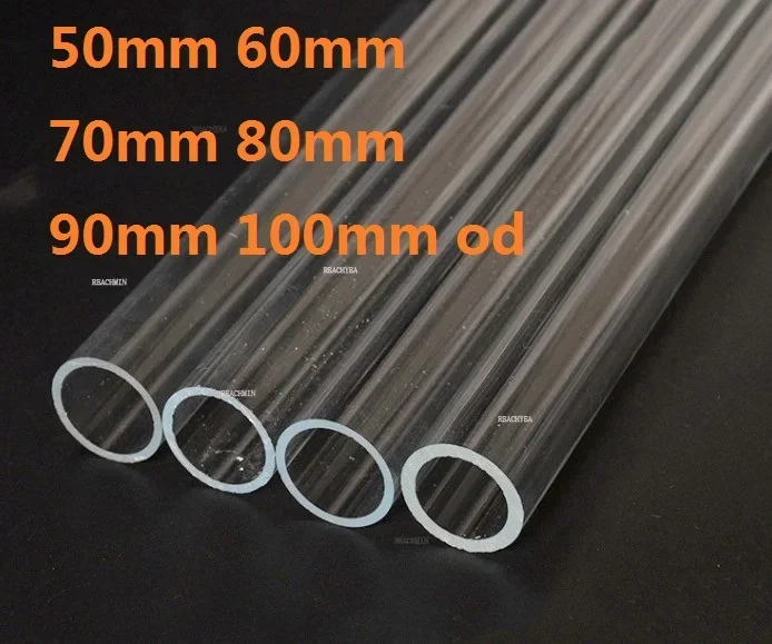 

50mm 60mm 70mm 80mm 90mm 100mm od plexiglass tube organic glass lucite tube PMMA pipe pmma tube Acrylic transparent