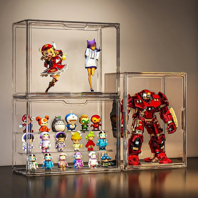 Blind Box Display Stand, Pop Mart doll Transparent Display Cabinet, Figurine Storage Dustproof Acrylic Display Box