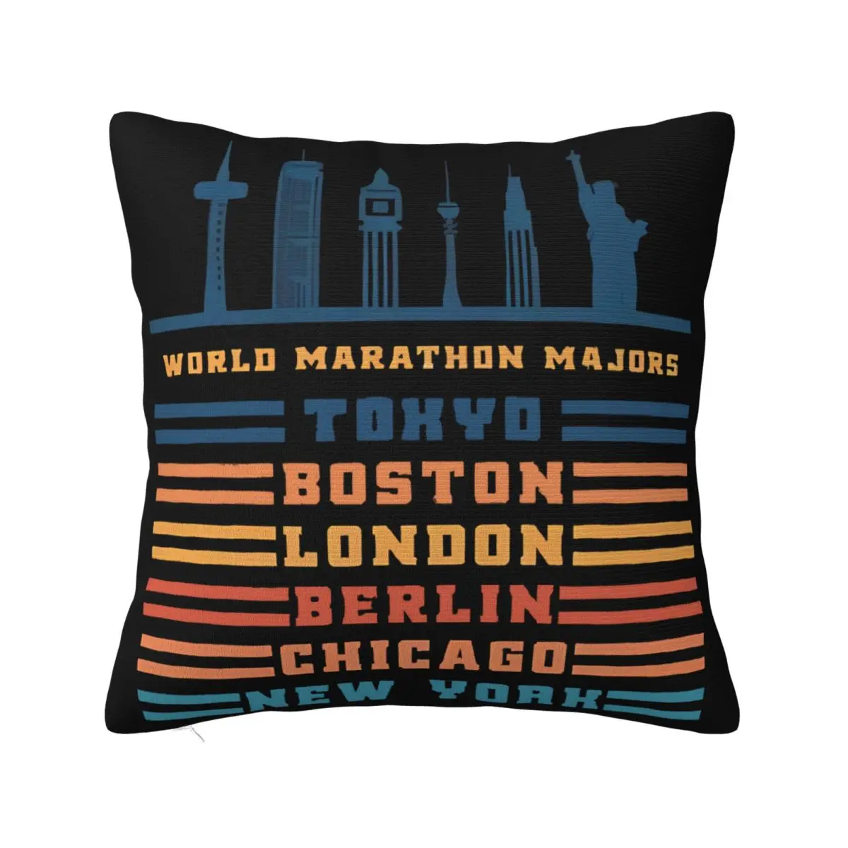 

World Marathon Majors Colored Pillowcase Pillows Cover Decorative Pillowcase Pillow Case Pillow Cover