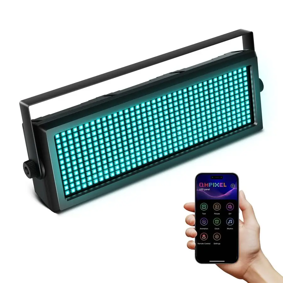 

Strobe Light for DJ Stage Party, 432LEDs RGB Strobe Lights Sound Activated DMX512 Control, MutiAnimation Effects, Uplighting Was