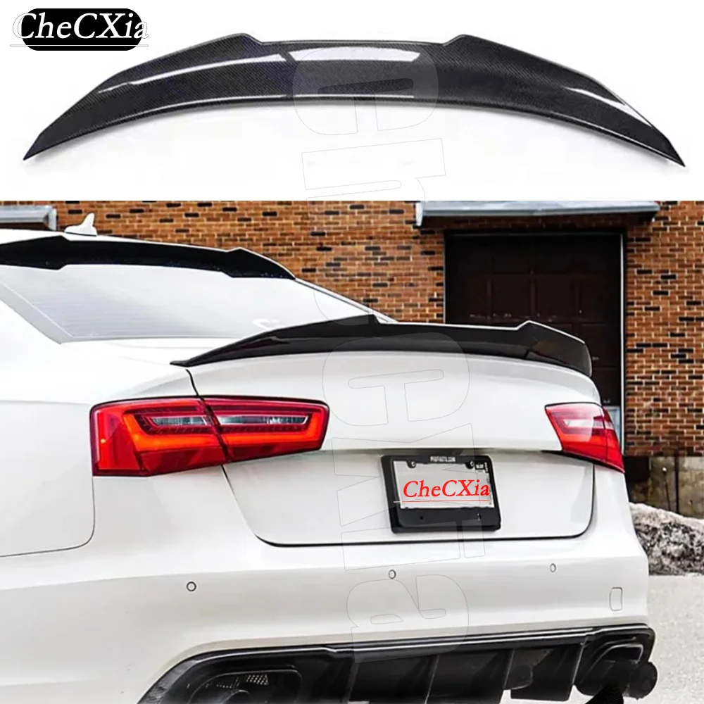 

Suitable For Audi A6 S6 RS6 C7 2012-2018 Sedan PSM Style Genuine Carbon Fiber Forged Carbon Fiber Trunk Cover Spoiler Tail Wing