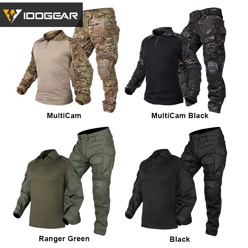 IDOGEAR polowanie taktyczne mundur w kolorystyce kamuflażowej walki Gen3 BDU G3 ubrania Airsoft Paintball CS wyposażenie taktyczne