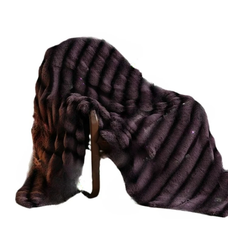 

Rabbit Plush Back Printed Drawn Double Blanket, Multifunctional Blanket, High Gram Weight Farley Fleece