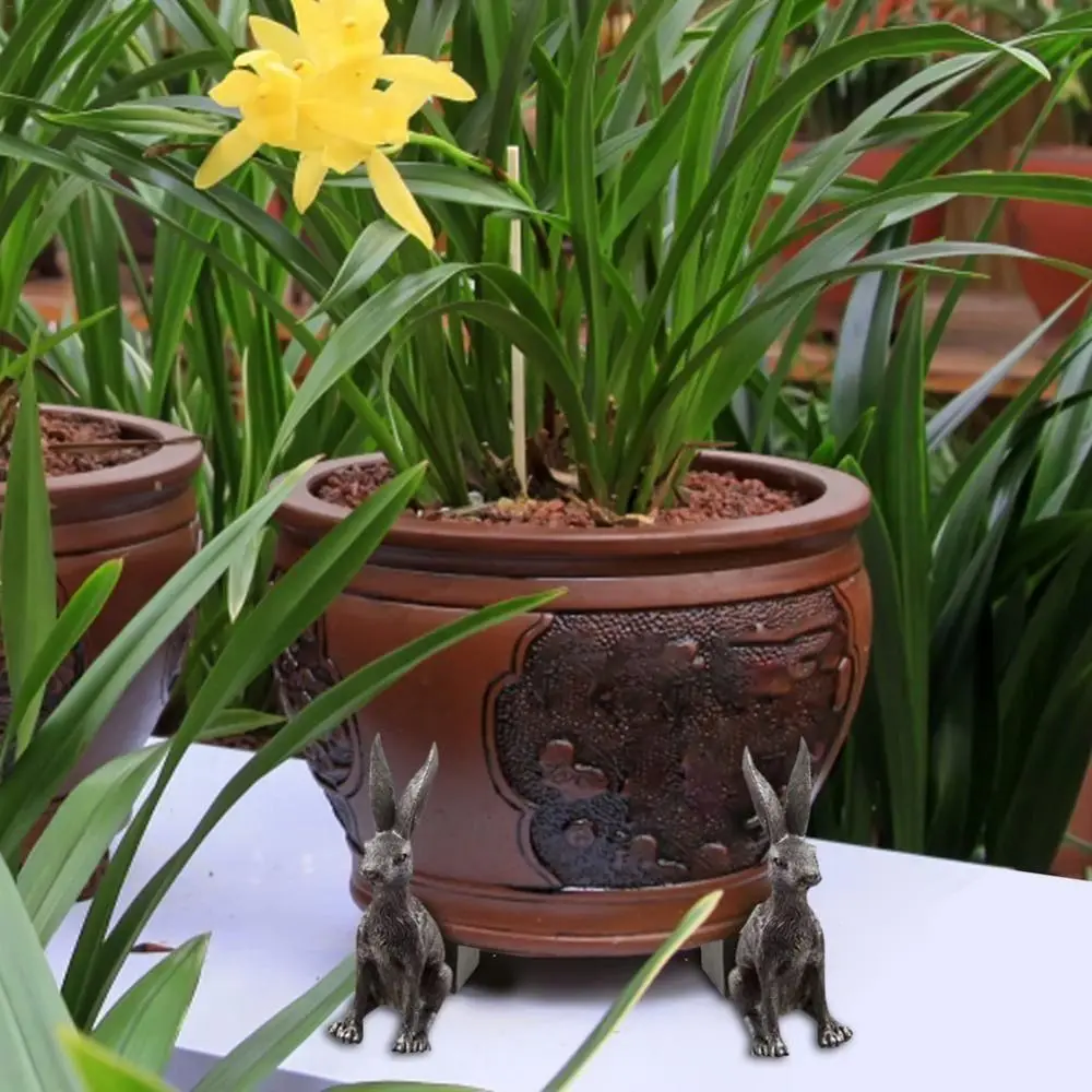 3Pcs/set Prevent Water Logging Small Animal Ornaments Animal Shape Cute Animal Resin Sculpture Weather Resistant