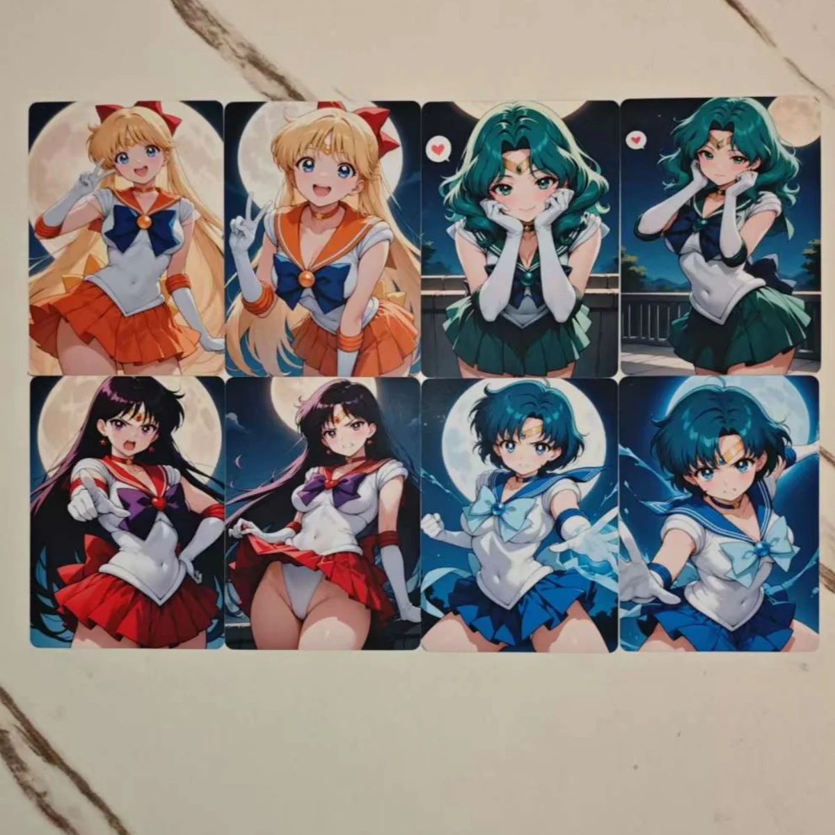 

8Pcs/set NSFW Card Sailor Moon Beautiful Girl Jupiter Mars Mercury Venus Neptune Collection Card 18+
