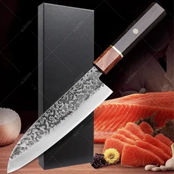 Professional Japanese Santoku Knife Stainless Steel Kitchen Chef Knives Forging Hammer Pattern Kitchen Meat Clever Slicer Knife