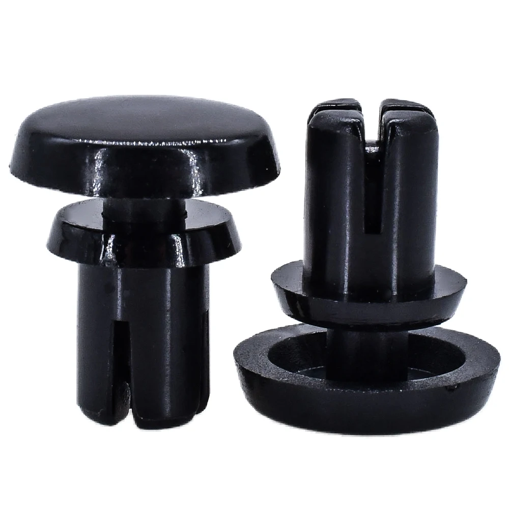 100/200pcs R Type Nylon Rivet R2024-R6080 White/Black Clip PC Board Fastener Push-type Rivets Plastic Expansion R-Type Rivets
