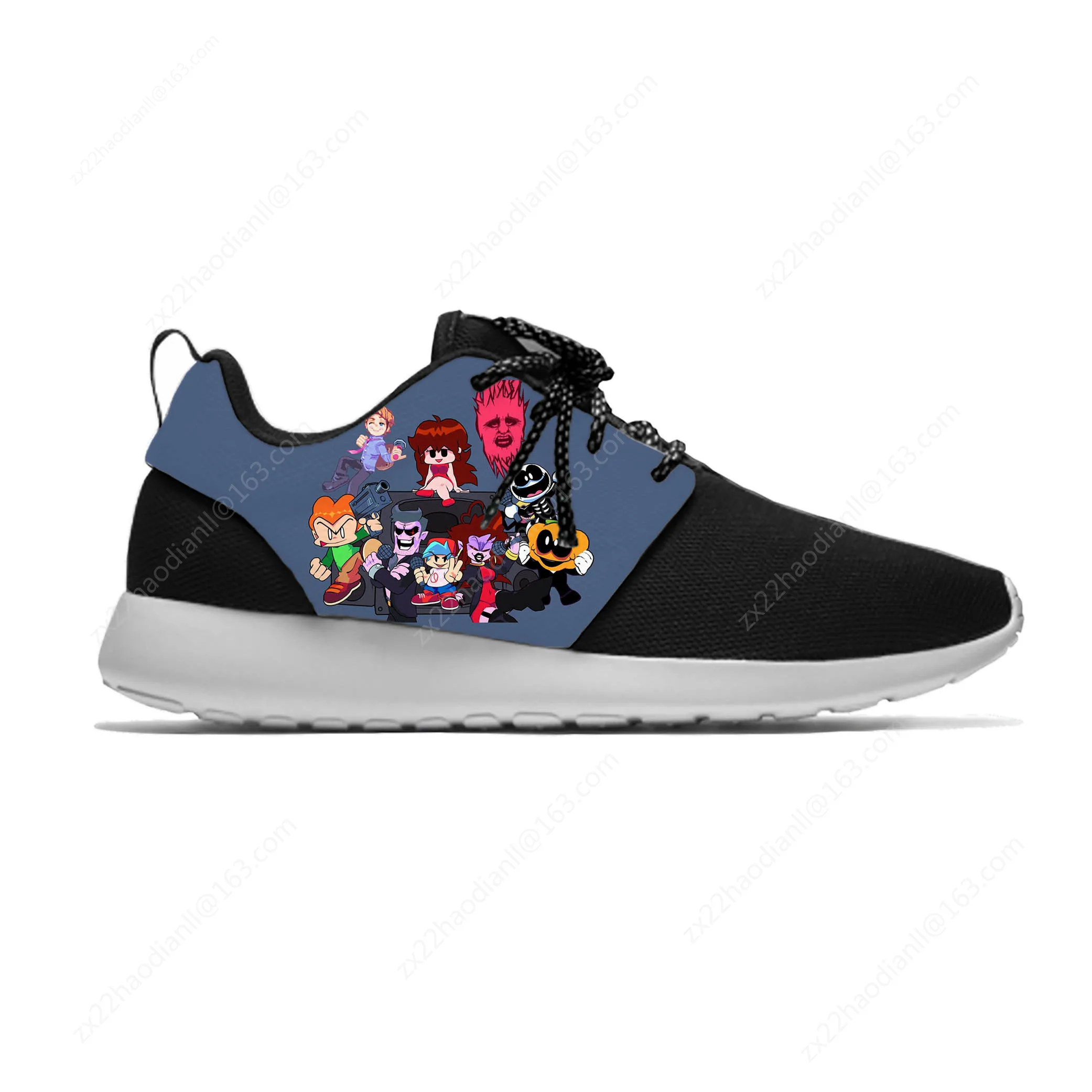 Funkin Anime Cartoon Night Game Friday Cool Funny Sport Running Shoes Casual Breathable Lightweight 3D Print Men Women Sneakers