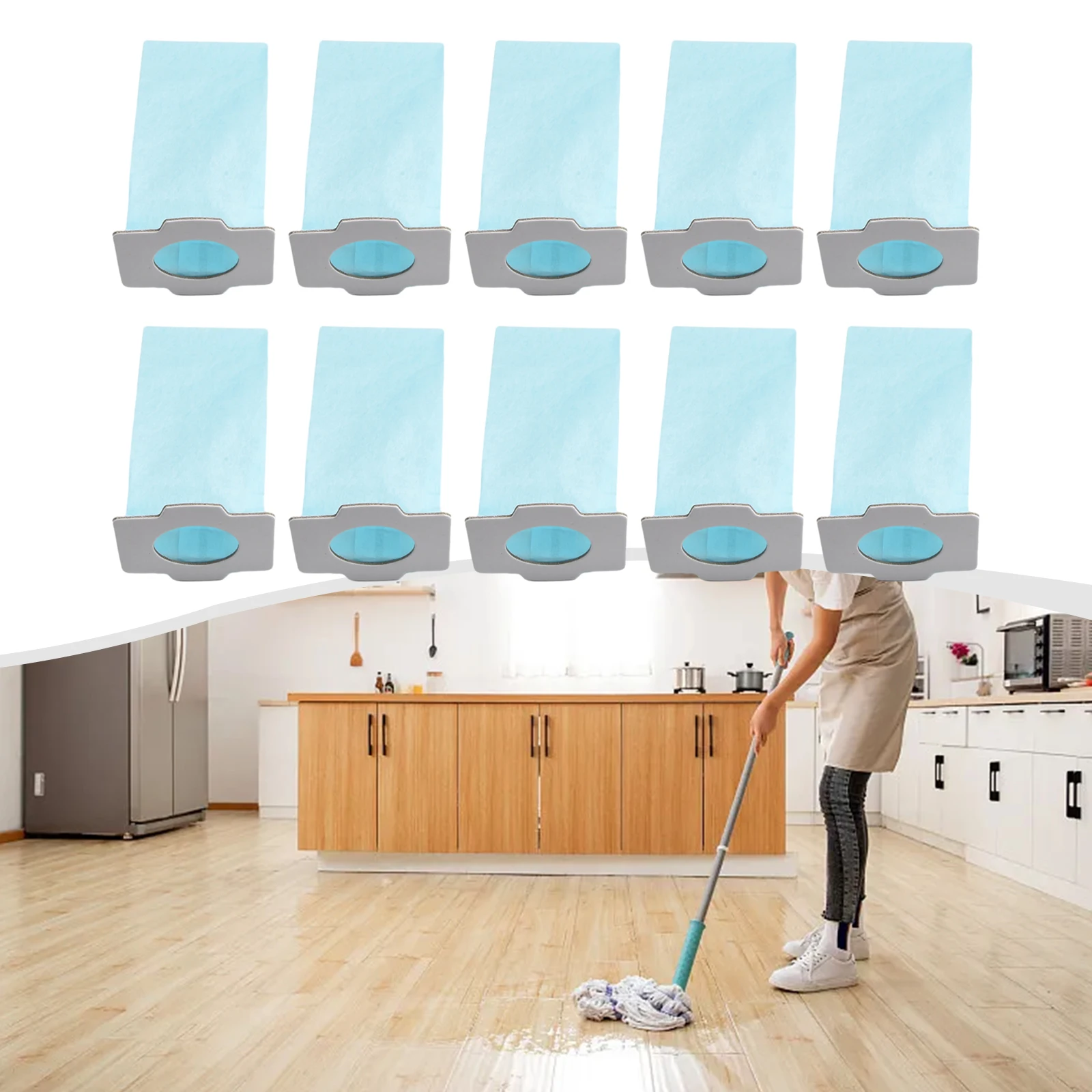 

For Home Cleaning For Office Cleaning Light Blue Cordless Vacuum Bags Excellent Quality Multi-grade Filtration