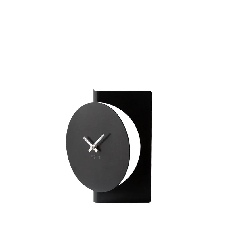 

Modern simple black three-dimensional table clock ornament decorative standing clock ornament restaurant hotel
