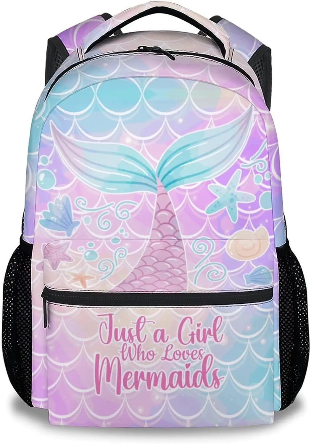 

Школьный рюкзак «Русалка» для девочек, 16-дюймовые розовые рюкзаки для детей, мультяшный, прочный, легкий