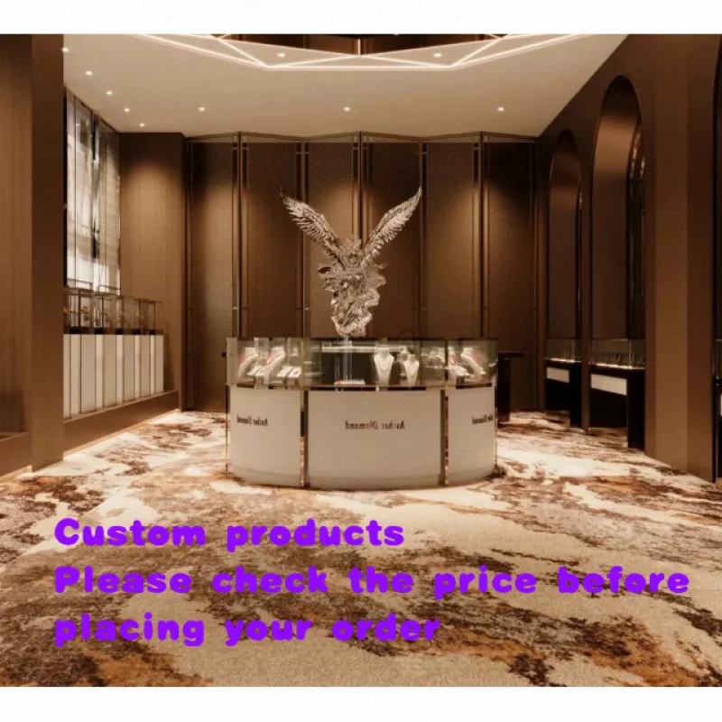 custom.Full Rotation Turntable Anti-Theft Display Mall Counter Standard Set Auction Preview Setup Jewelry Showcase