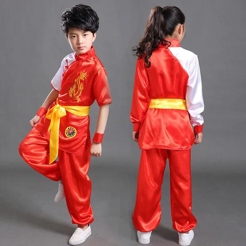 Children Adult Girl Taekwondo Dobok Wushu Costume Kimono Judo Clothes Chinese Kung Fu Pak Tai Chi Clothes Martial Art Uniform