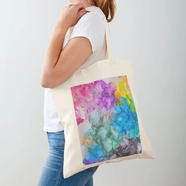 

Multicoloured cloud Tote Bag Women's shopping bag canvas tote bag large size bags woman shopping