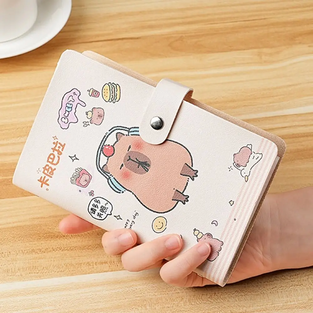 

Capybara 100 Envelopes Money Saving Challenge Large Capacity Waterproof Mini Binder Savings Challenge PU Reusable Budget Binder