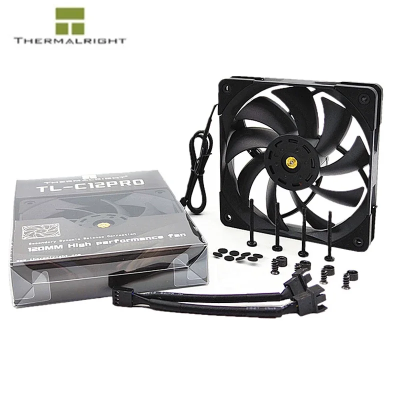 Thermalright TL-C12 PRO 12cm Chassis Fan 120mm Double-sided 2 Times Dynamic Balance Computer Water Cooling Fan PWM