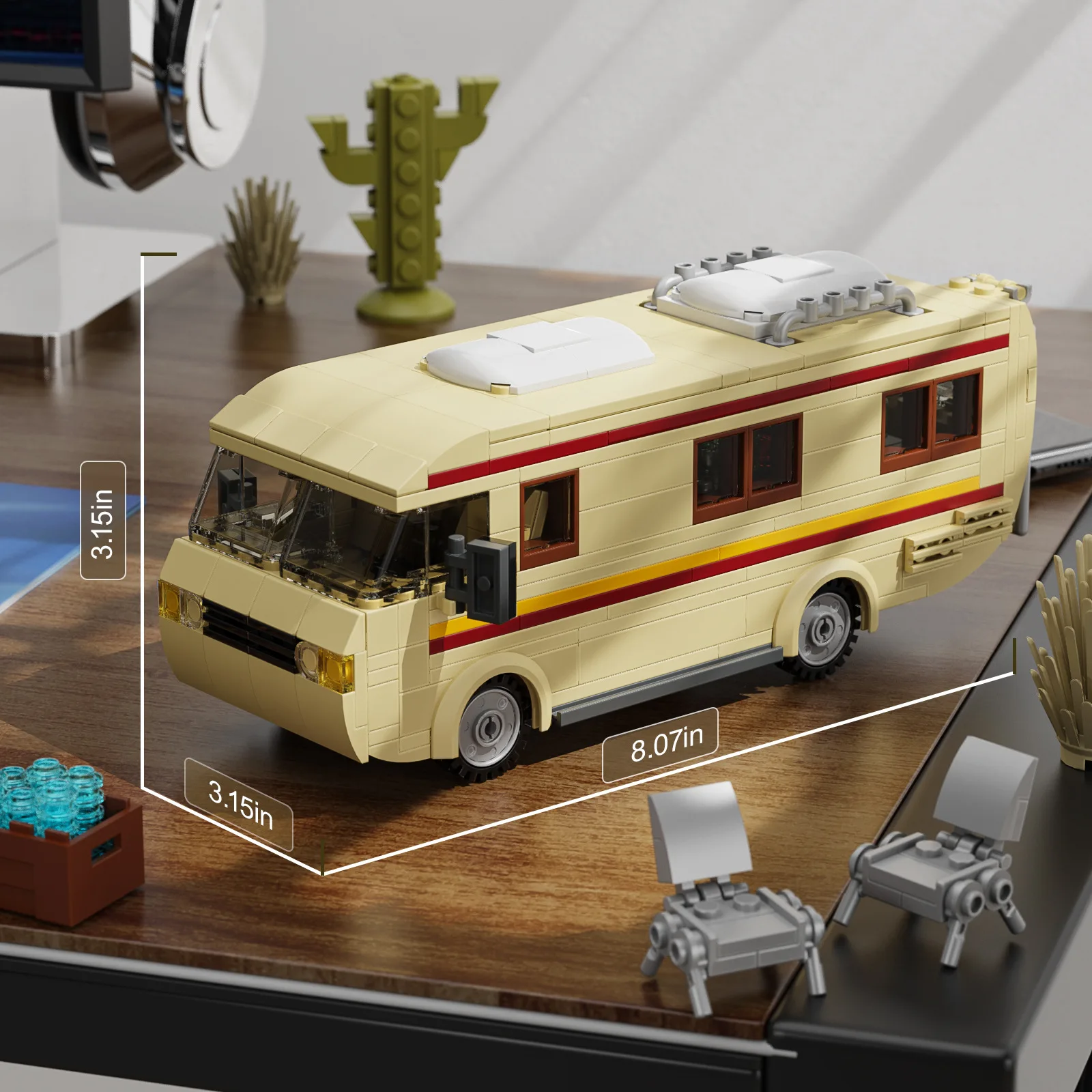 Breaks Bad RV Building Kit para Crianças e Adultos, Creative Van, Camper Brinquedos, DIY Building Set, Veículo de Brinquedo, Presentes