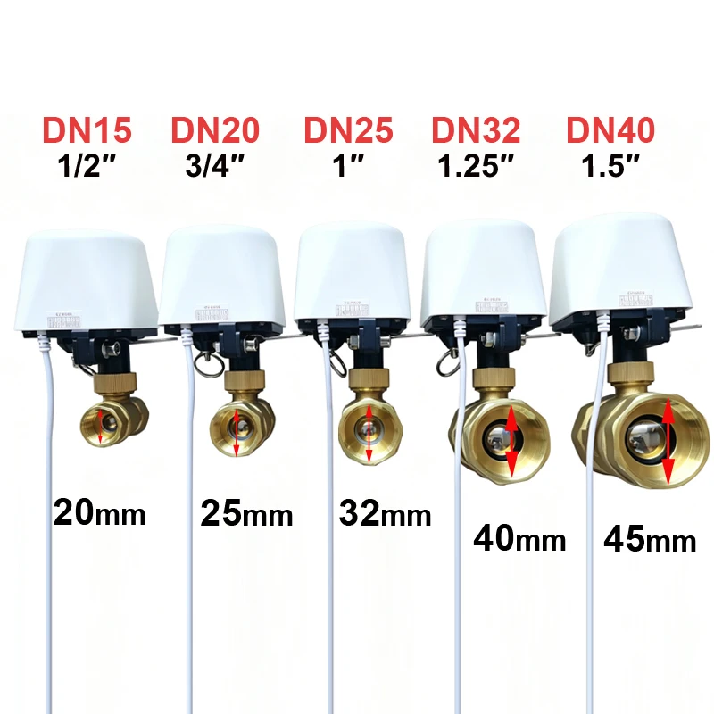 WIFI Smart Tuya Zigbee Valve Garden Watering Timer Automatic Water Valve Irrigation Watering BSP Thread DN15 DN20 DN25 DN32 DN40