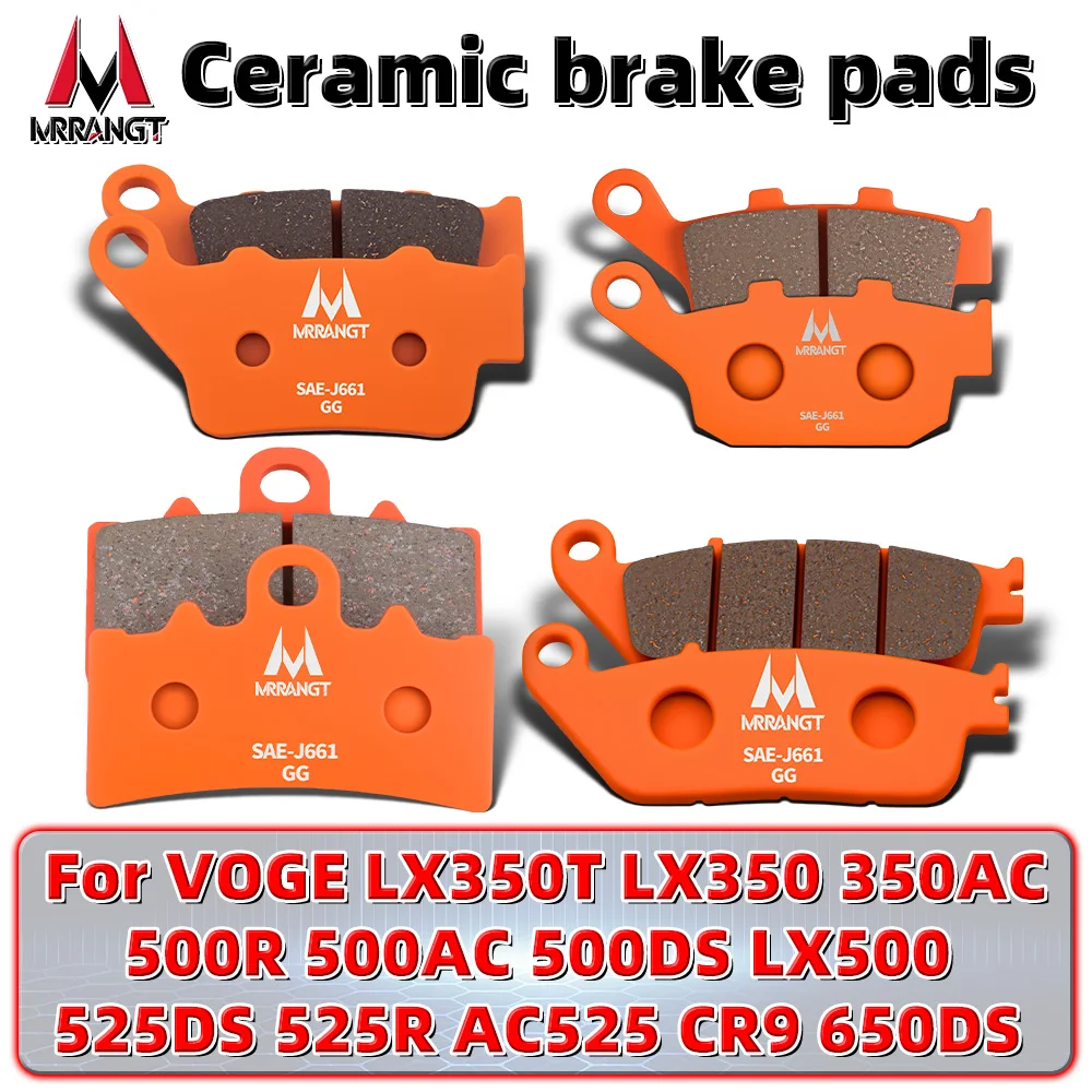 MRRANGT Motorcycle Ceramic Brake Pads Kit Fit For VOGE 500DS 525DS 500AC AC525 500R 525R LX500 LX350T 350AC 650DS CR9 parts