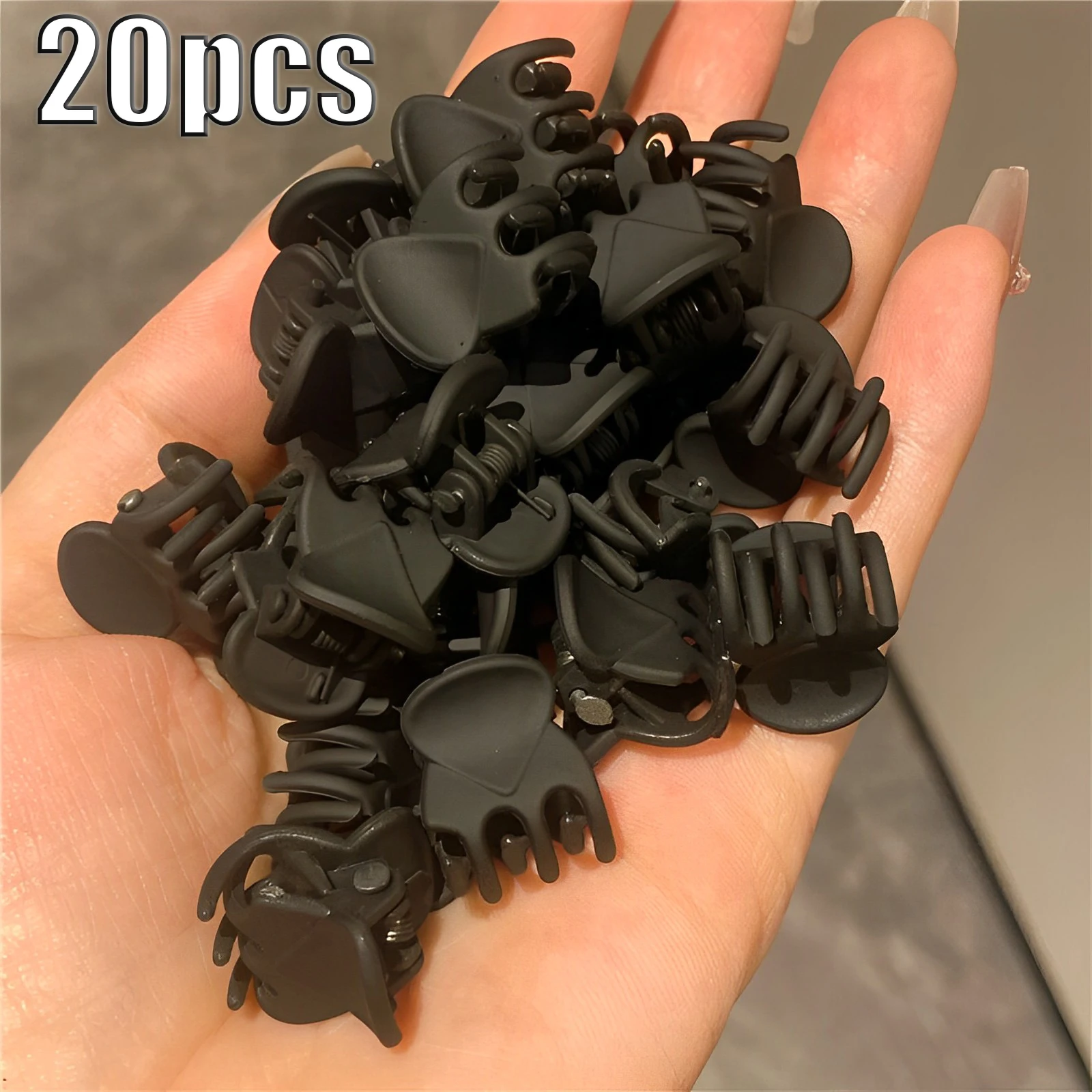 20PCS Fashion Women crab Hair claw clip Girls Black Plastic Mini Hairpin Claws Hair Clip Clamp For Women Gifts Headwear