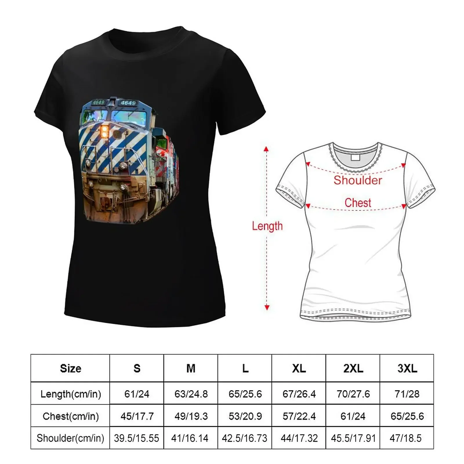 Locomotive in Canada T-shirt lady clothes aesthetic clothes summer clothes for Women