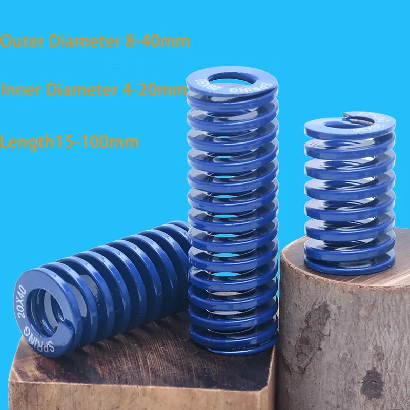 

Outer Diameter 8-40mm Inner Diameter 4-20mm Length15-100mm Blue Die Rectangular Spring TF Spring Steel Support Customization