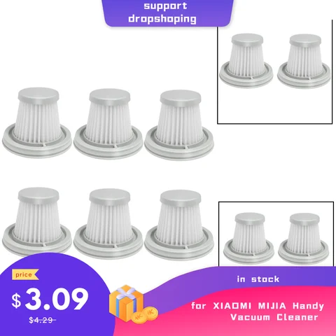 XIAOMI MIJIA 핸디 진공 청소기 용 HEPA 필터 가정용 자동차 미니 무선 세척 가능 필터 예비 부품 액세서리