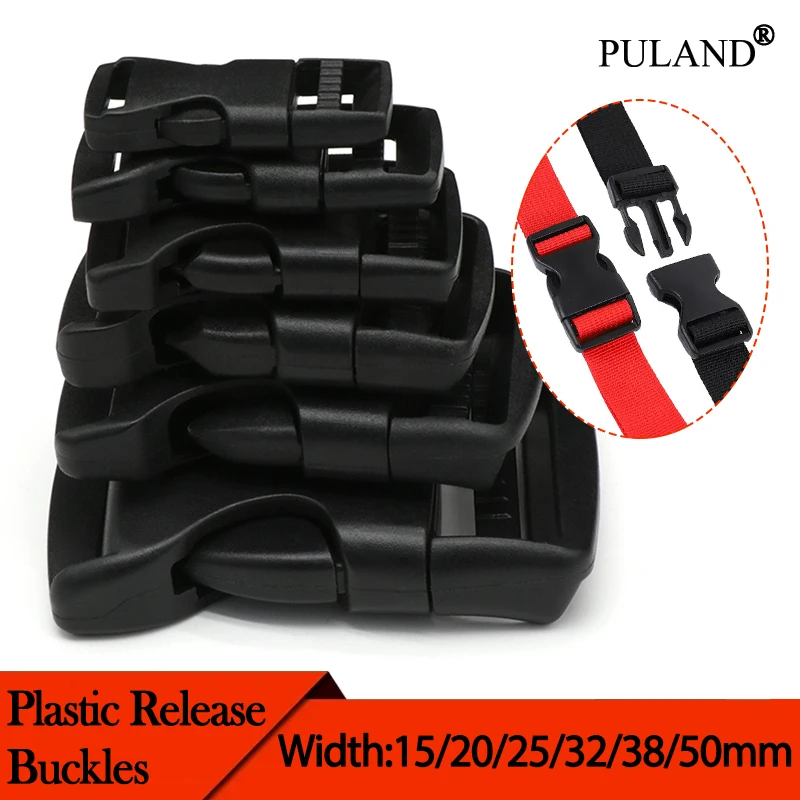 

2~50pcs Adjustable Belt Buckles 15/20/25/32/38/50mm Plastic Dual Side Release Buckles Backpack Belt Bag Parts Strap Webbing