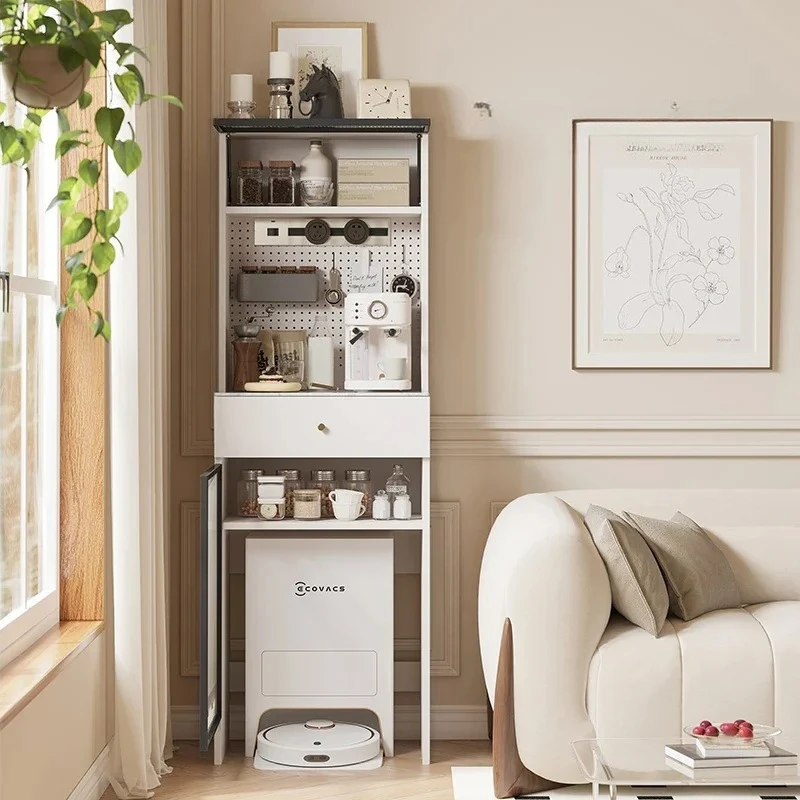 

hot sale Cream Style Living Room Wall Locker Household Solid Wood Multifunctional Locker