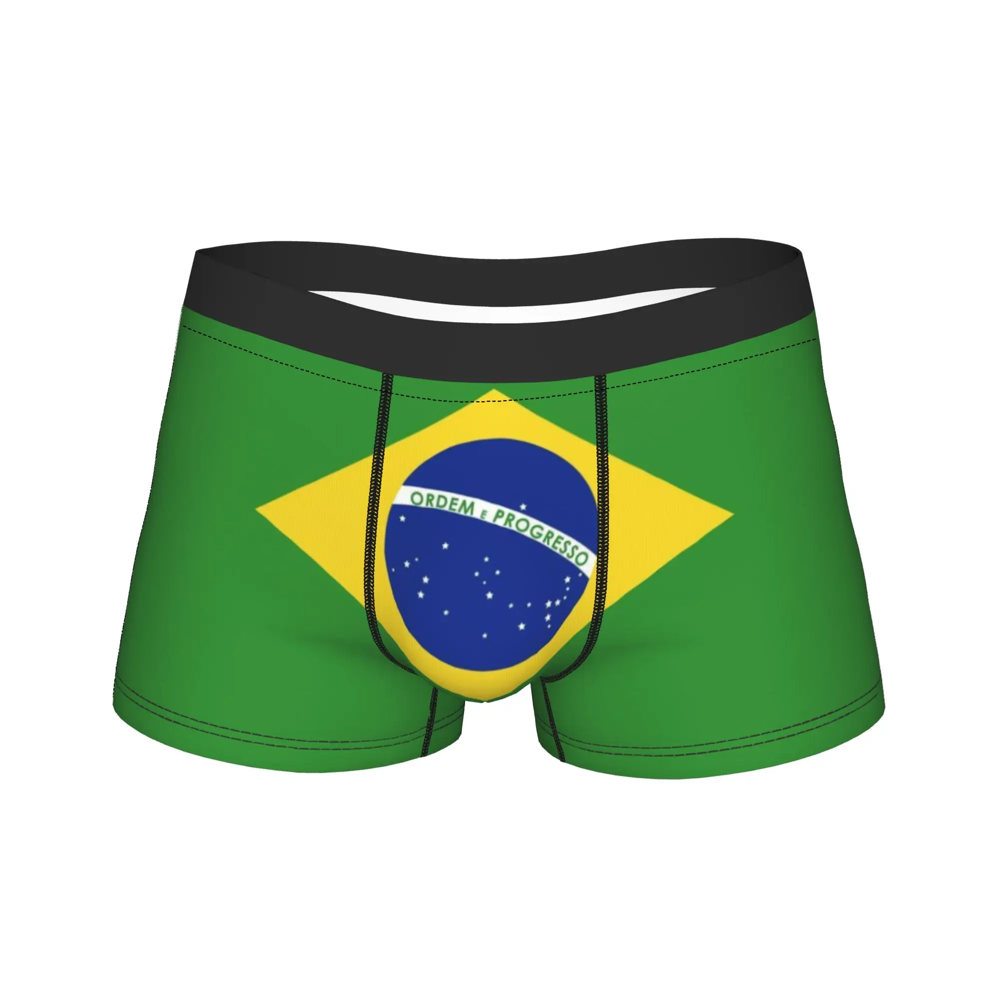 Brazilian Flag Brazil Brazilian Pride South America Ordem E Progresso Boxers Humorous Underwear  Boxer Underpants Gag