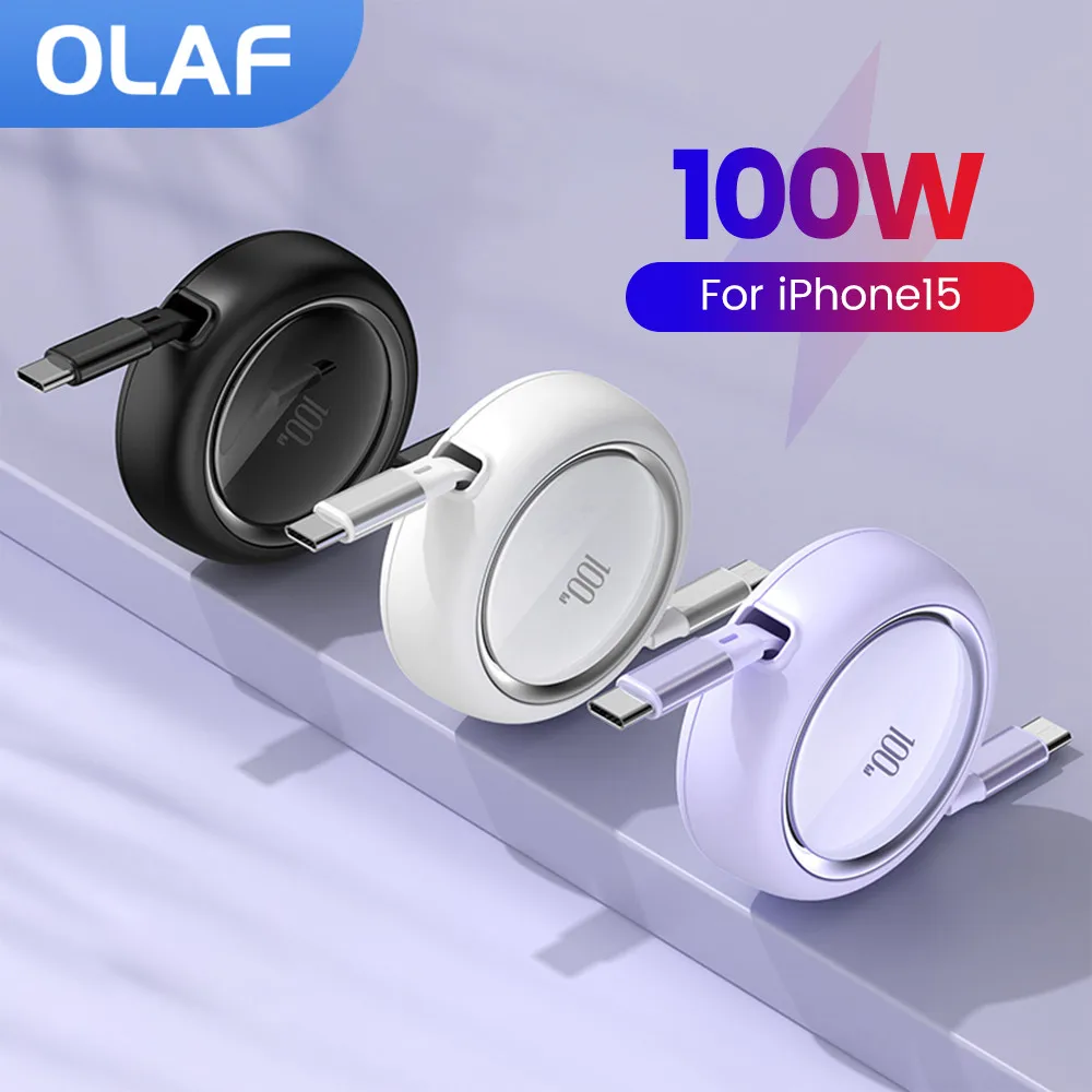 Kabel szybkiego ładowania PD 100W do iPhone 15 MacBook Samsung Xiaomi USB C do błyskawicy