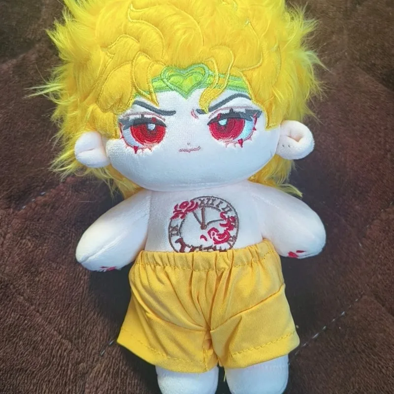 20cm JoJo's Bizarre Adventure Dio Brando Cute Plush Dress-up Cotton Doll Toy Cosplay Decor Birthday Gift Fan Collectibles Mascot