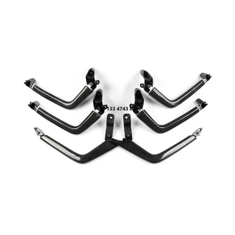 

For 2011-2023 Carbon Fiber Handrail Door Handle 6 Pieces Car Upgrade Trim for 2020 2021 2022 2023