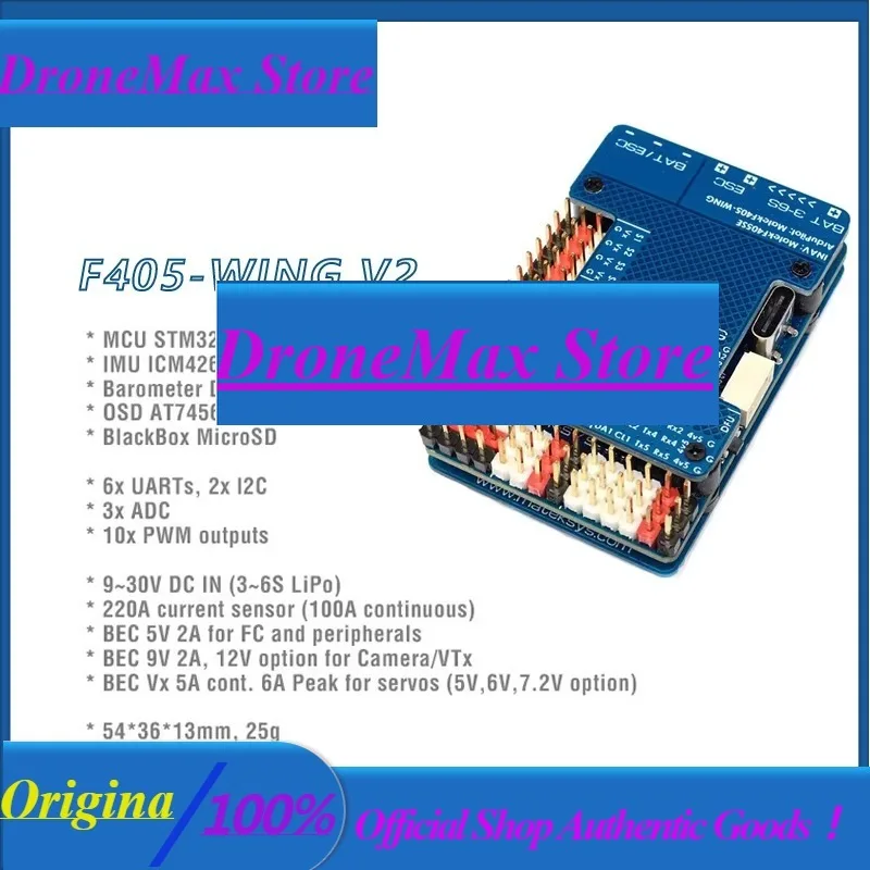 DroMaAshwing F405-Wing-V2 Flight Controller 3~6S Barometric Pressure Osd Rc Drone Flight Controller