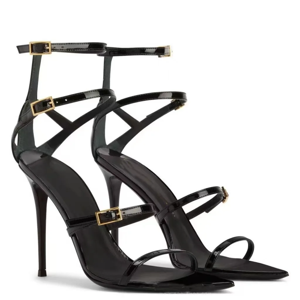 Summer New Slim Heels, Ultra High Heels, One Belt Sandals Fashionable  Versatile Pointed European and American Open Toe Sandals