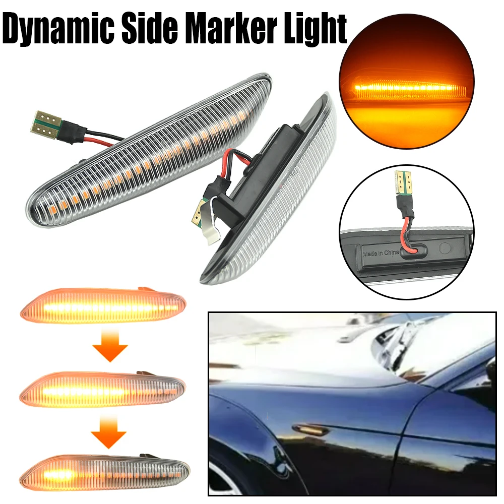 

Sequential Flashing LED Turn Signal Side Marker Light Blinker for BM-W X1 E84 Pre-facelift 2010-2012