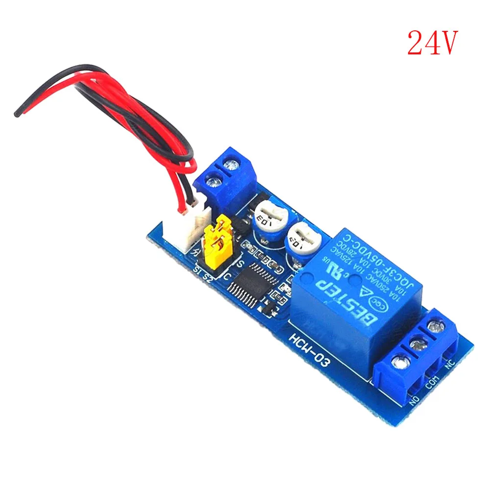 DC 5V/12V/24V Adjustable Cycle Delay Timing Relay Board, 0-100 Sec/Min Timer Control ON-OFF Loop Switch Module