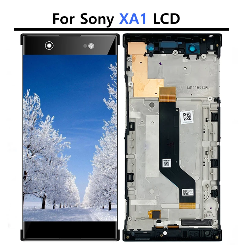 5.0'' Tested LCD Screen For Sony Xperia XA1 G3116 LCD Display Touch Screen Digitizer Assembly With Frame Replacement