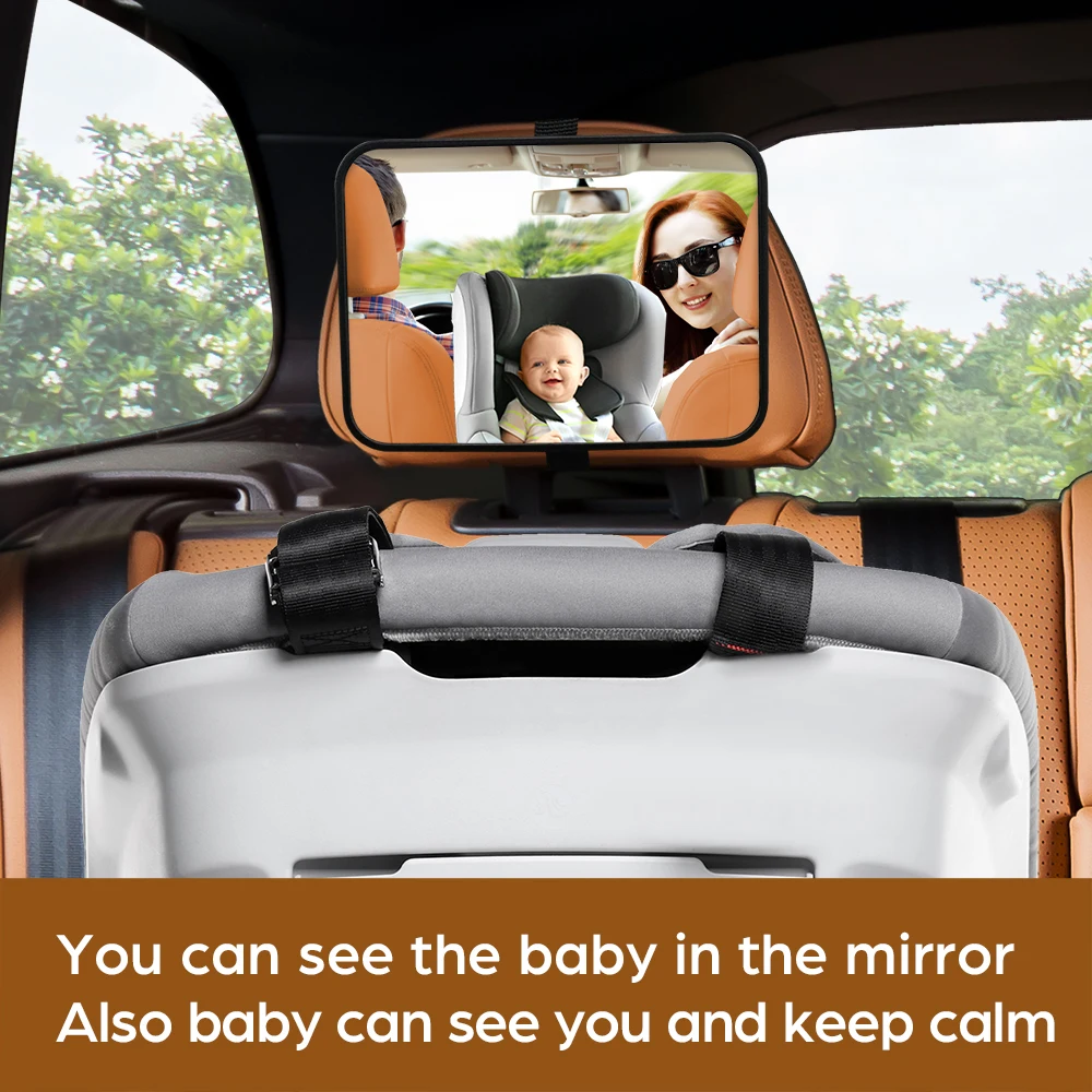 1pc Shatterproof Baby Car Mirror Car Safety Seat Rearview Mirror, Easy Install, Universal Fit