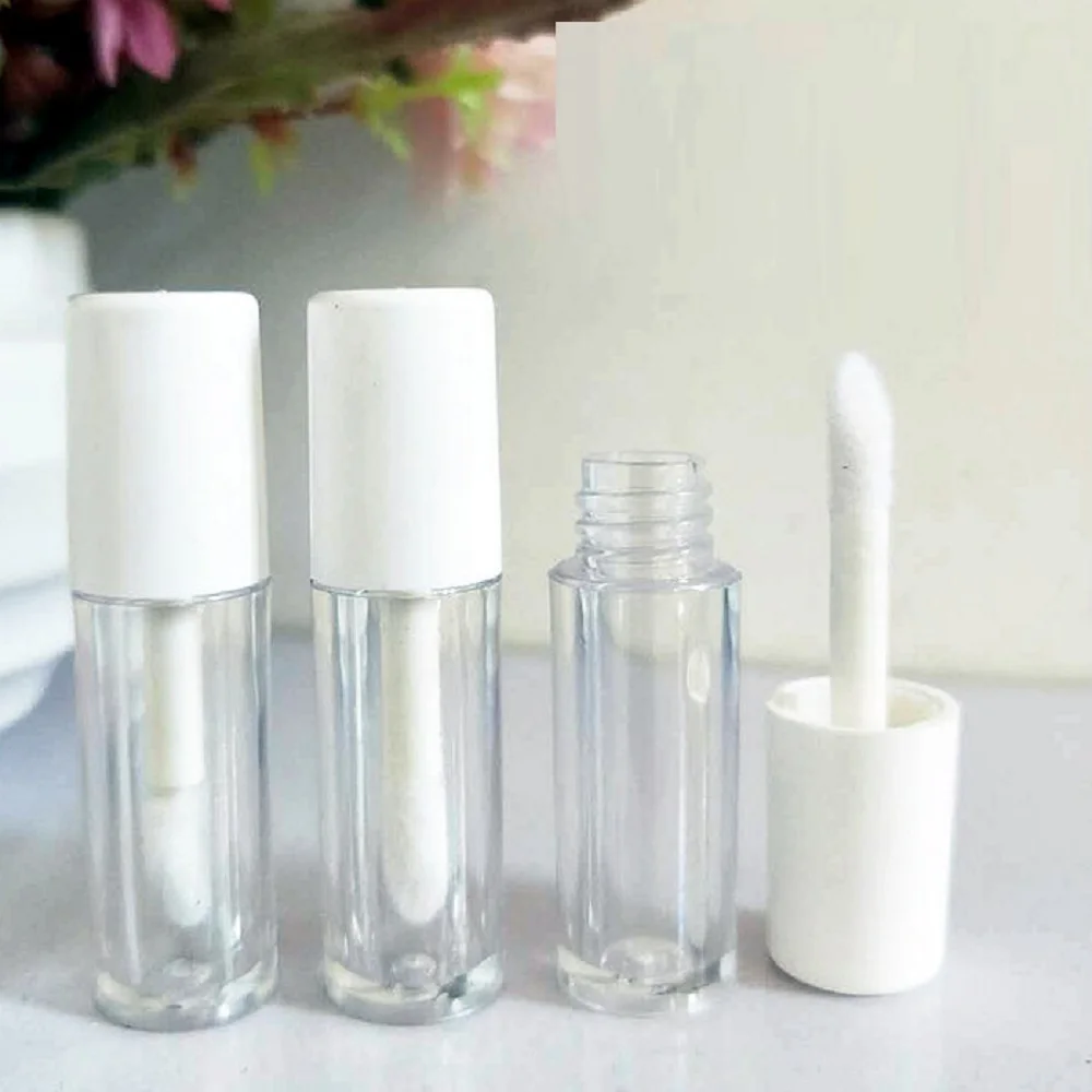 3Ml Lege Lipgloss Buis, Diy Plastic Elegante Vloeibare Lipstick Container, Ronde Lipgloss Lippenbalsem Fles