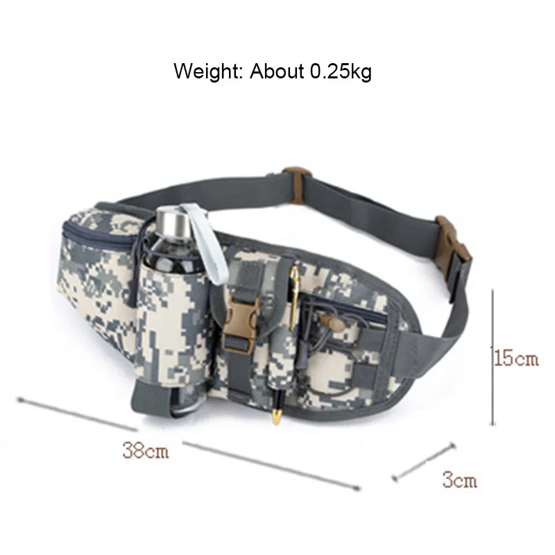 Outdoor Camping Tactical Waist Bag Men\'s Multi-purpose Sports Waterproof Waistpack Military Camouflage Hunting Hiking Pack