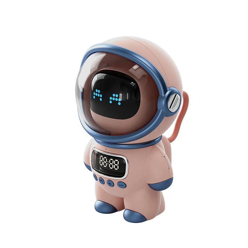 

Intelligent Astronaut Speaker Creative Digital Smart Alarm Clock FM Radio Electronic Sleeping Night Light Table Clock