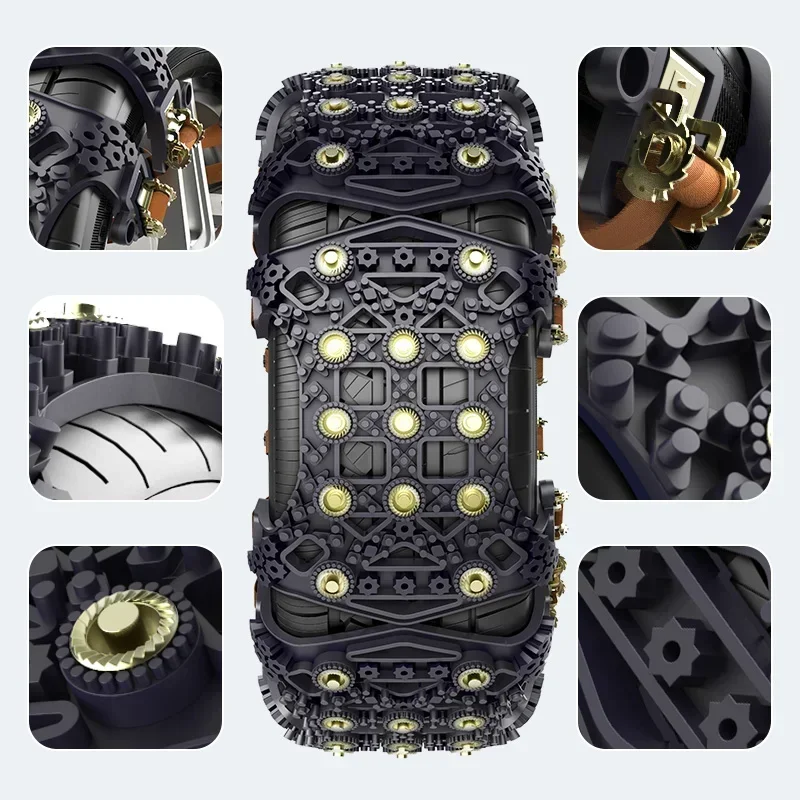 1Pcs TPU Car Tire Wheel Chain Plastic Chain Car Truck SUV Winter Off Road Accessories 4x4 Snow Chains General-purpose