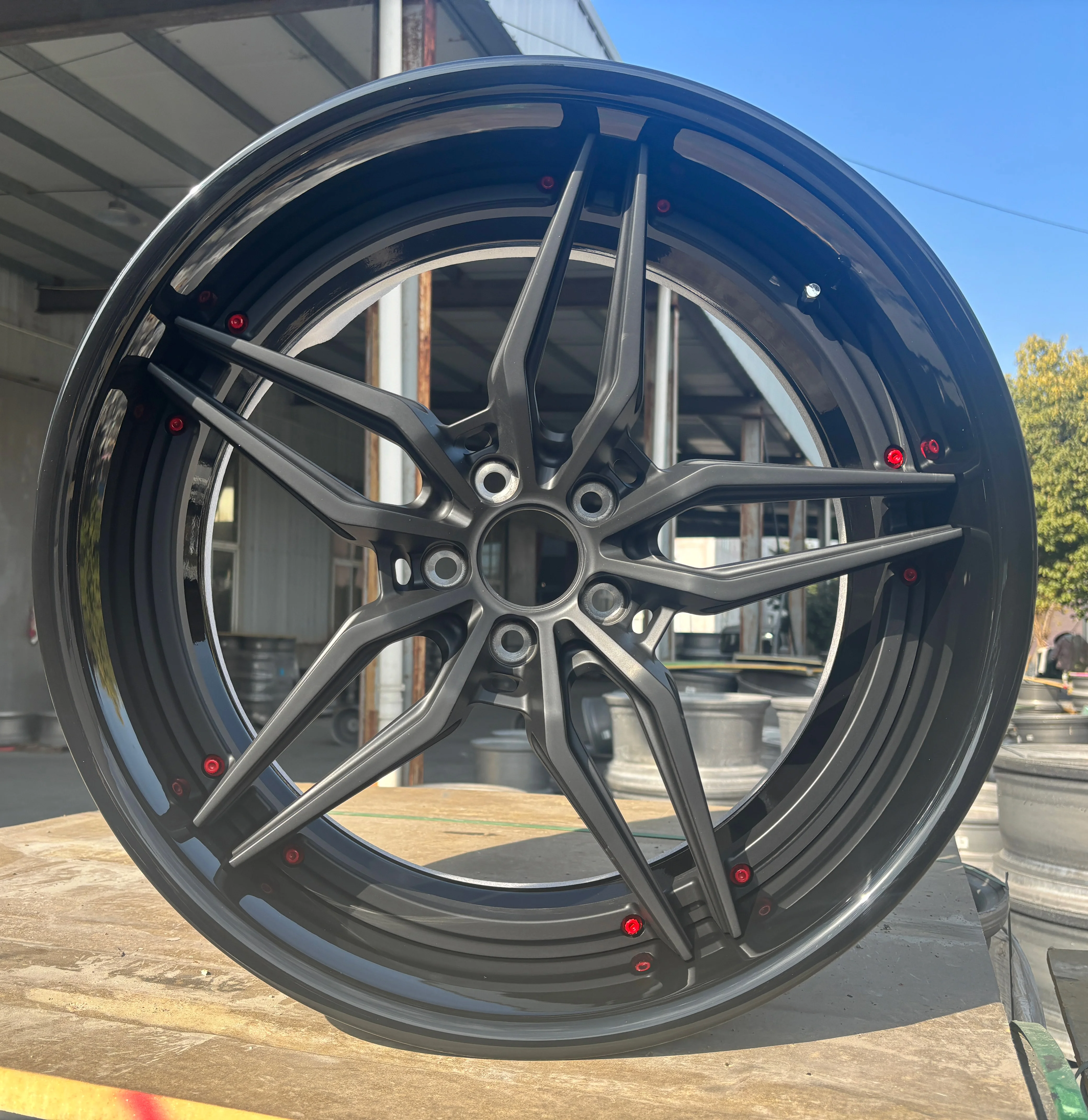 Viaol 2P 3P Custom Forged Wheels black deep lip fit for Audi GT Lexus GSF Ferrari F430 Hyundai Veloster N Chevrolet C8 Corvette