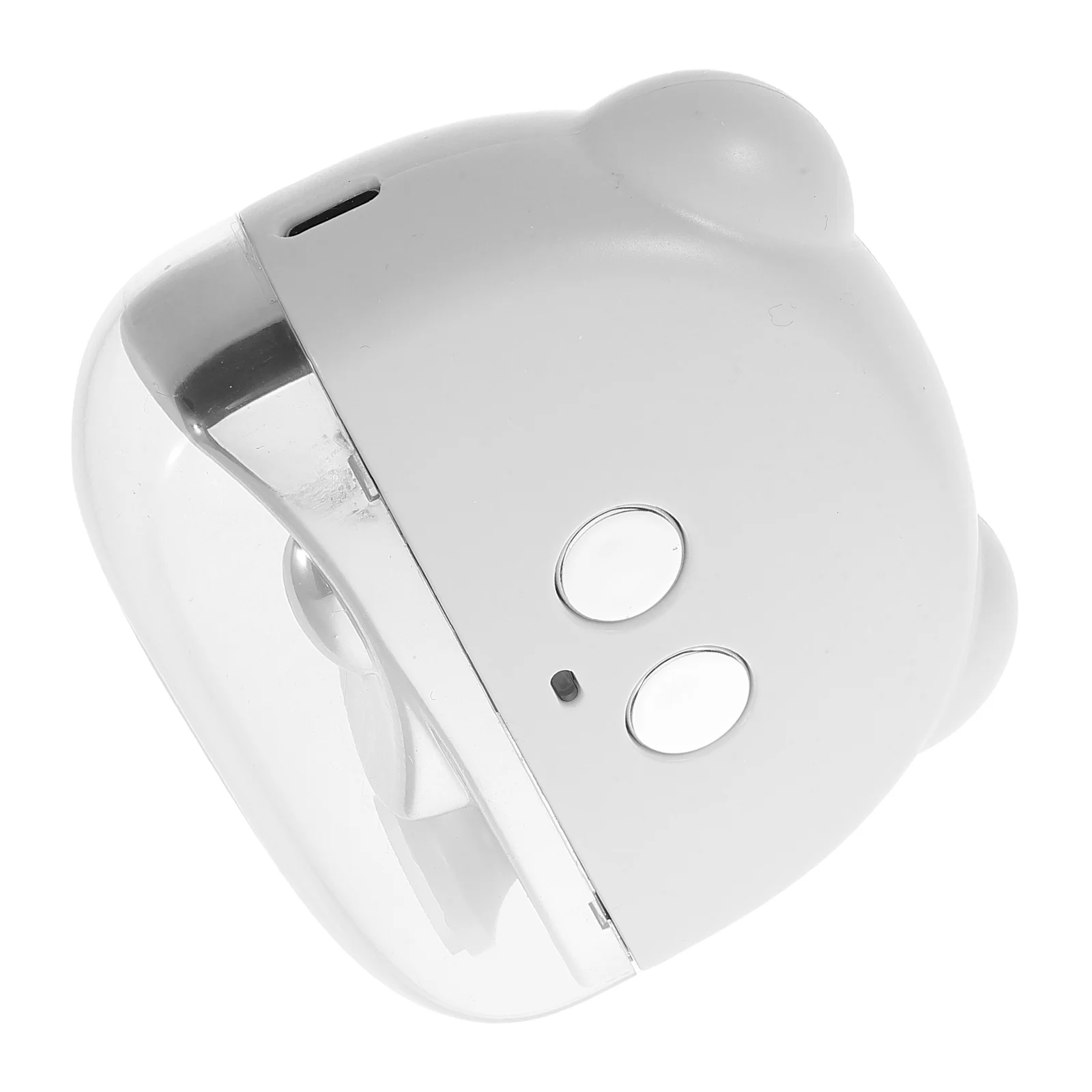 

Rechargeable Portable Cute Cartoon Electric Nail Grinder Nail Trimmer Polisher for Kids Adults Home Manicure Tool White